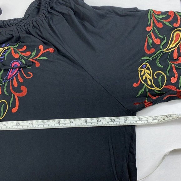 NWOT Sahalie Peasant Dress Embroidered Boho Floral Long Sleeve Women’s Large - Picture 11 of 13
